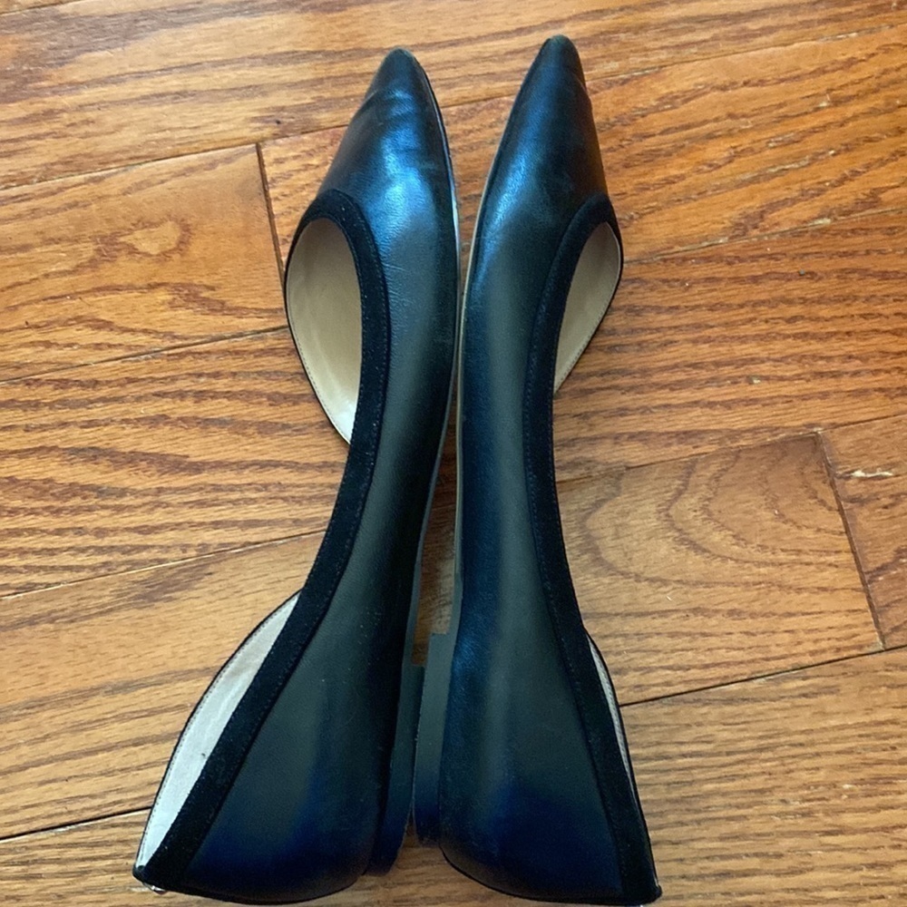 SAM Edelman black pointed toe leather flats size 10M GUC - Picture 4 of 8